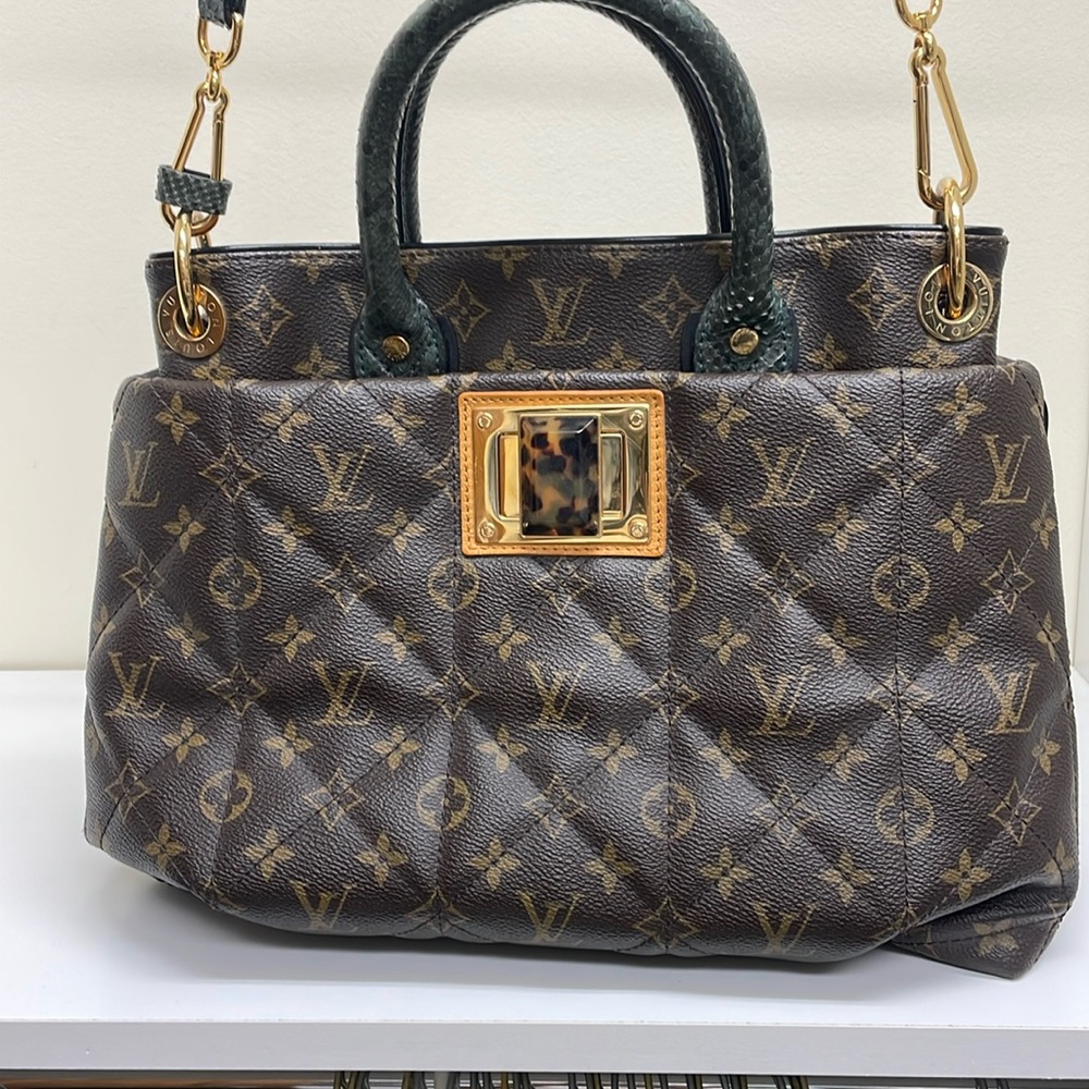 Louis Vuitton Top handle bag.  Monogram Python & Ostrich from the 2011 edition